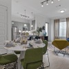 living room connected to kitchen