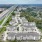 a highway with buildings and trees