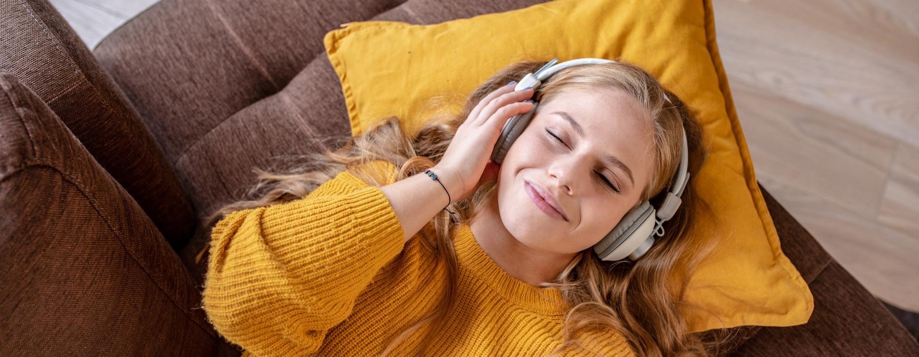 a person wearing headphones
