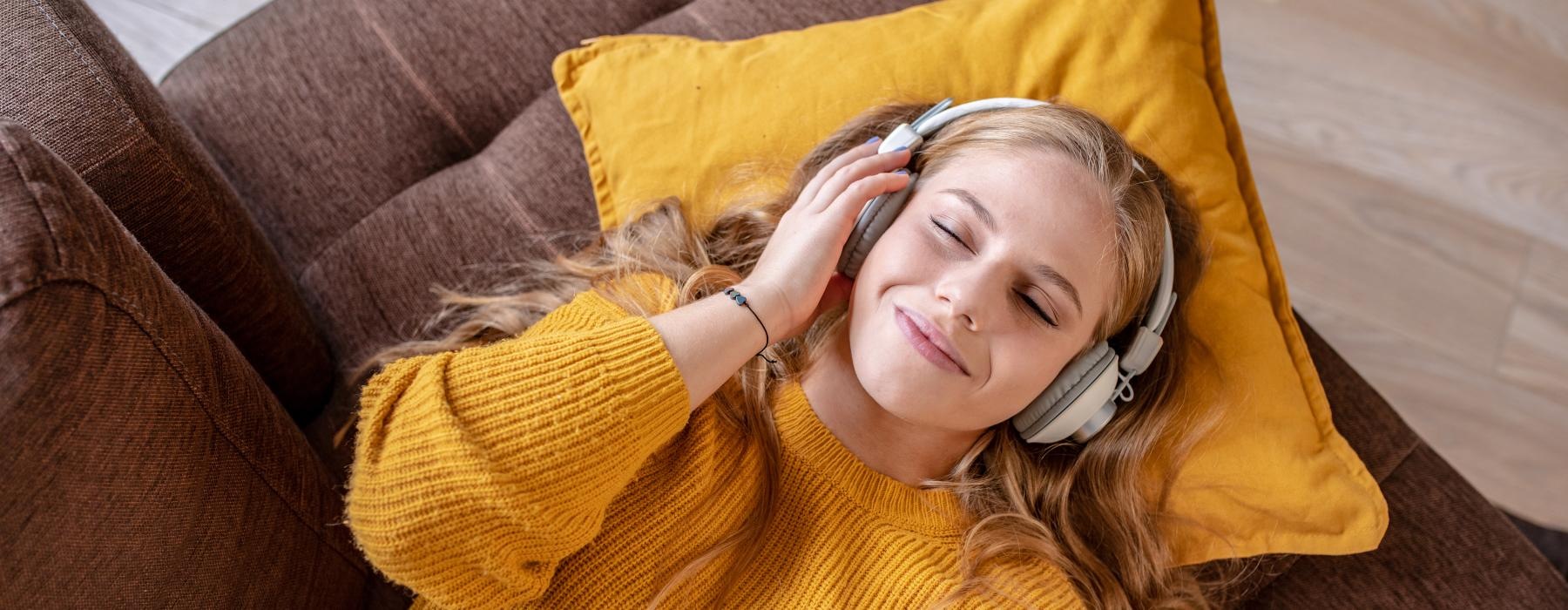 a person wearing headphones
