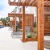 cabanas with a wood roofs